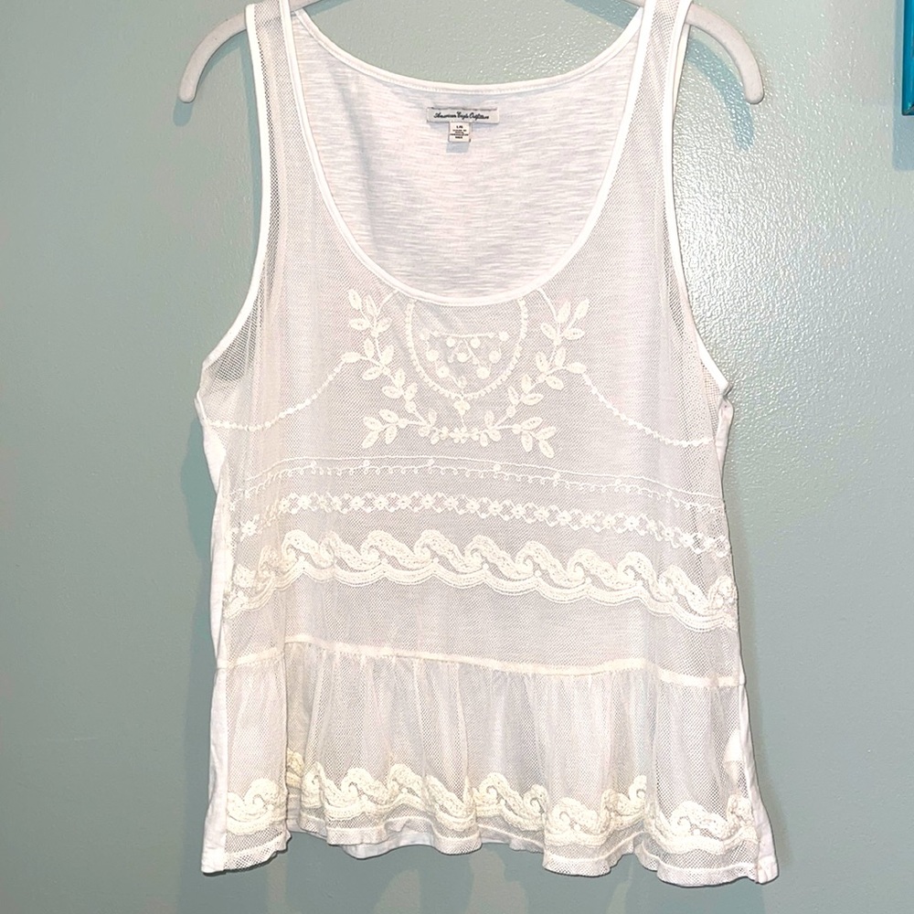 American Eagle Embellished Tank Top Size L